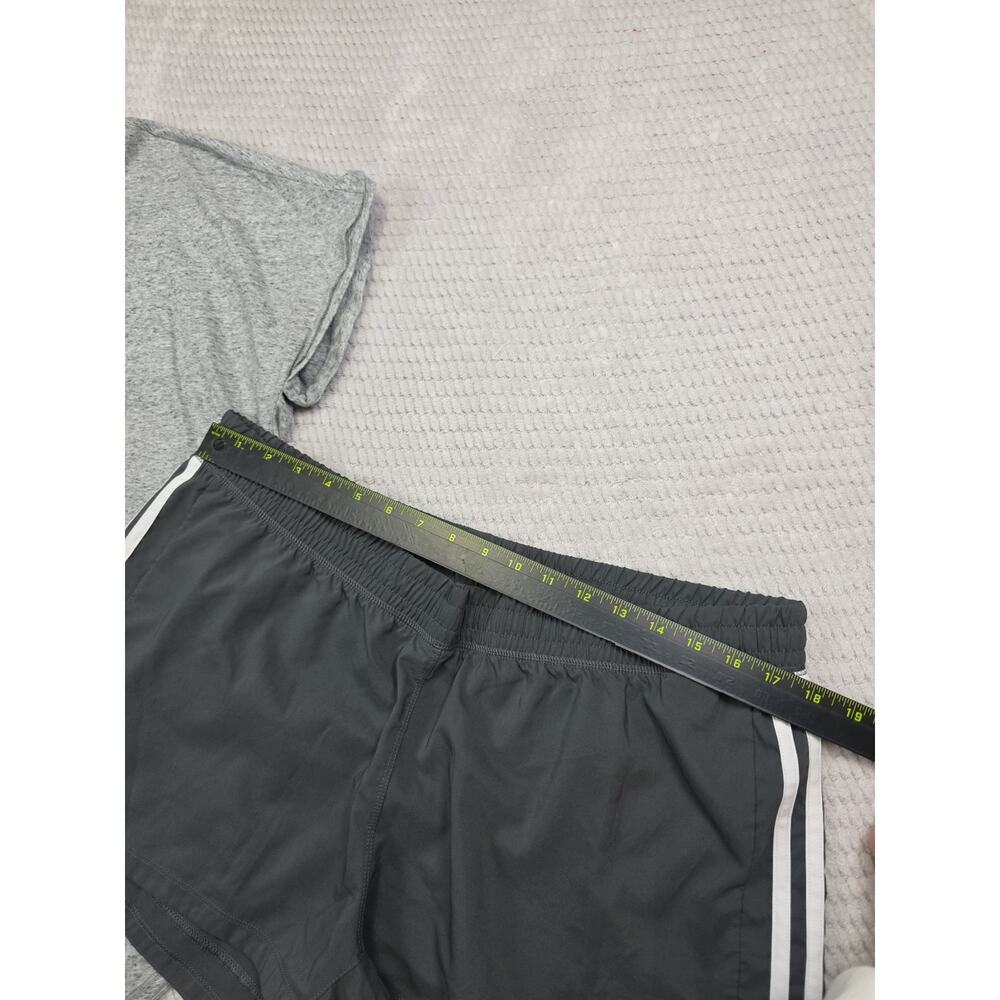 Adidas Shorts & Shirt Womens XL Gray Short Sleeve Climalite - Picture 3 of 8